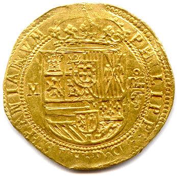 Piece or ESPAGNE - PHILIPPE II 1556-1598 / Adjugé 47 000€ soit  56 870€TTC